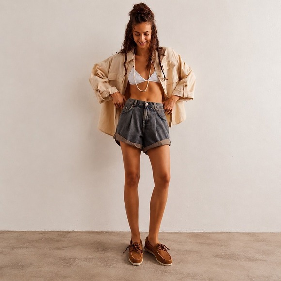 Free People Tops - Free People We The Free $128 Top Size Large Made For The Sun Cotton Linen Shirt